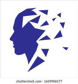 abstract people head icon, Creative icon design