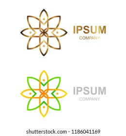 Abstract People Healthy Life in Flower line Monogram Luxury and Premium logo, Spa Massage, Beauty Cosmetics, Natural, Yoga, Business Digital Technology