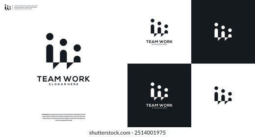 abstract people and human family logo design inspiration