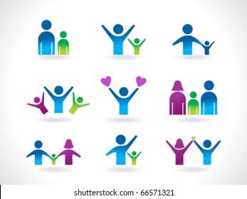 abstract people icon template vector illustration