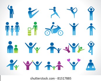 abstract people icon vector illustration