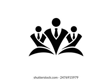 Abstrakte Personen Symbol Vektorgrafik Person Sign On Logo von Teamwork in Business Company