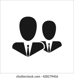 Abstract people icon. Vector sign  Eps 10