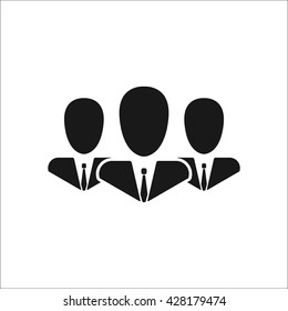 Abstract people icon. Vector sign  Eps 10