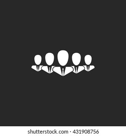 Abstract people icon. Vector sign  Eps 10