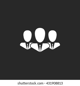 Abstract people icon. Vector sign  Eps 10