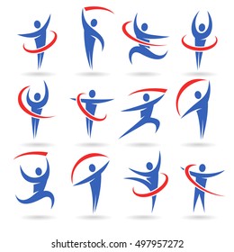Abstract people icons collection