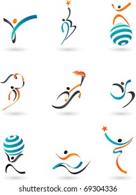  Abstract people icons and symbols