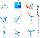 Abstract people icons and symbols  collection