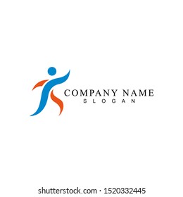 Abstract People logo. Community, Teamwork, Leader and Network logo element