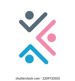 Resumen del diseño del logo de la gente. Diseño del logotipo de la gente