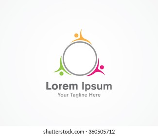 Abstract people logo design