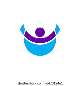 Abstract people logo design