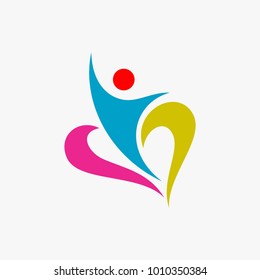 Abstract people logo design, charity logo design