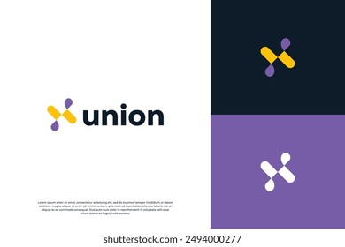 Abstract people logo design innovation