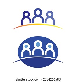 Abstract people logo design.fun people,healthy people,sport,community people symbol vector illustration