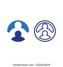 Abstract people logo design.fun people,healthy people,sport,community people symbol vector illustration