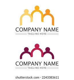 Abstract people logo design.fun people,healthy people,sport,community people symbol vector illustration