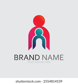 Abstract people logo design.fun people,healthy people,sport,community people symbol vector illustration