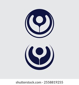 Abstract people logo design.fun people,healthy people,sport,community people symbol vector illustration