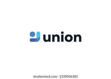 Abstract people logo design represents symbols teamwork, diversity dan union.