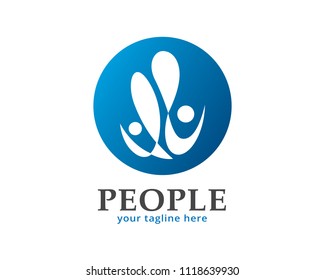 Abstract People Logo Design Template