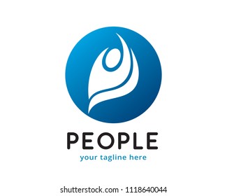 Abstract People Logo Design Template