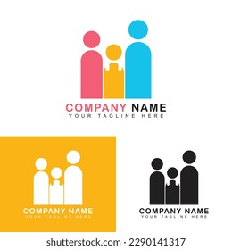 Abstract people logo design template. Human Icon art style.