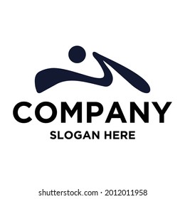 abstract people logo design vector