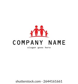 Abstract People Logo. Human Icon Pulse Wave Style isolated on White Background. Usable for Teamwork and Family Logos. Flat Vector Logo Design Template Element