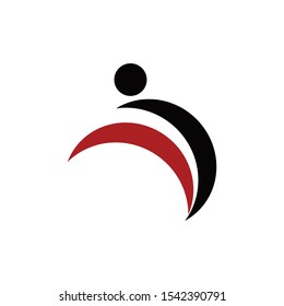 abstract people logo icon design template