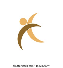 abstract people logo icon design template