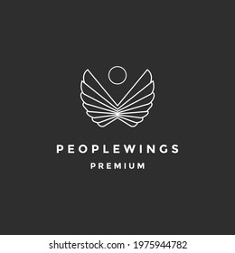 abstract people logo Images download on black background