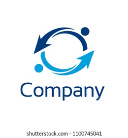 Abstract people logo. relationship between people