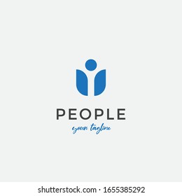 abstract people logo for sport,fitness,spa,gym,trainer design template