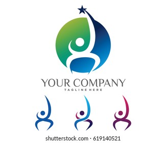Abstract People Logo Template Design
