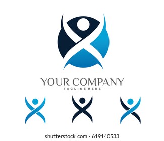 Abstract People Logo Template Design