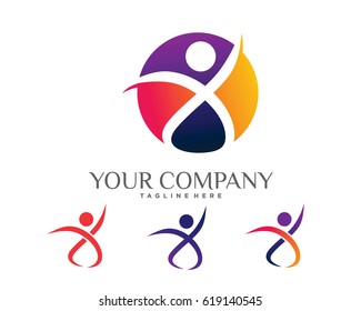 Abstract People Logo Template Design