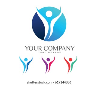 Abstract People Logo Template Design