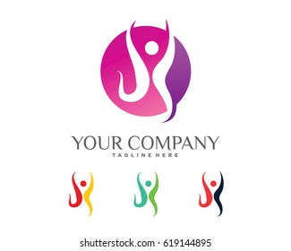 Abstract People Logo Template Design