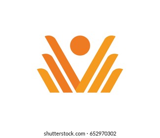 Abstract People Logo Template Design Vector, Emblem, Design Concept, Creative Symbol, Icon