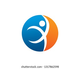 Abstract People Logo Template, Icon, Symbol - Vector