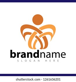 abstract people logo vector template