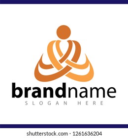abstract people logo vector template