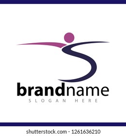 abstract people logo vector template