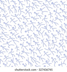 Abstract people seamless pattern.