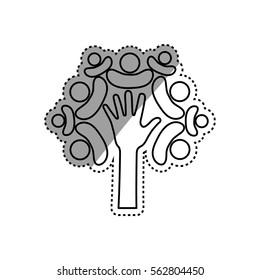 Abstract people symbol icon vector illustration graphic design