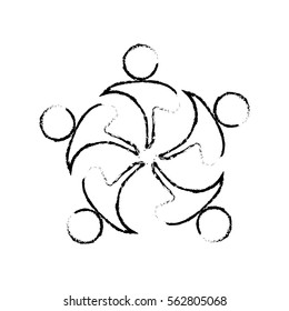 Abstract people symbol icon vector illustration graphic design