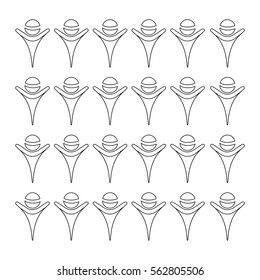 Abstract people symbol icon vector illustration graphic design