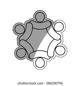 Abstract people symbol icon vector illustration graphic design